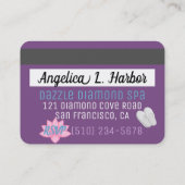 紫|青VIPパス|クレジットカードスパ招待状 割引カード (裏面)