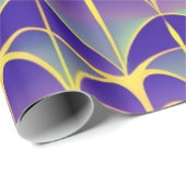 紫、黄色のフィールド ラッピングペーパー (ロールコーナー)