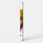 紫 黄色 緑 マルディグラ マスク iPhoneケース (左側面)
