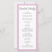 紫、黄、および白の格子縞結婚式 プログラム (裏面)