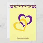 紫、黄、ダマスクウェディングシャワー招待状 招待状 (裏面)