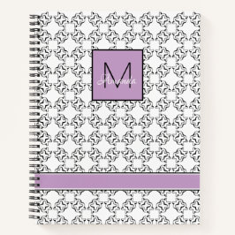 紫（黒と白） ノートブック