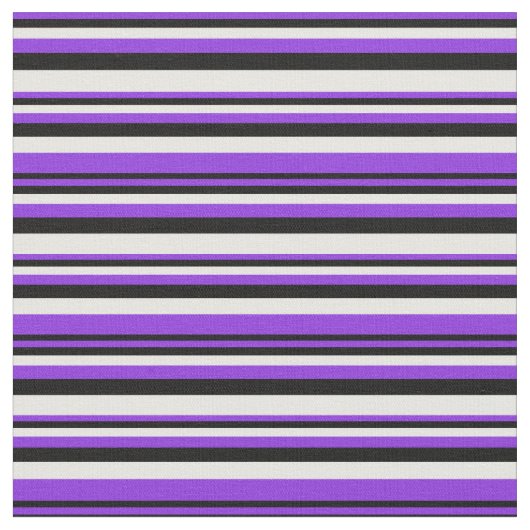紫、黒、および白の線 ファブリック (クローズアップ)
