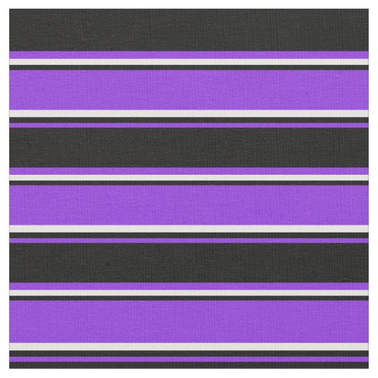 紫、黒、および白の線/線のパターストライプン ファブリック (クローズアップ)