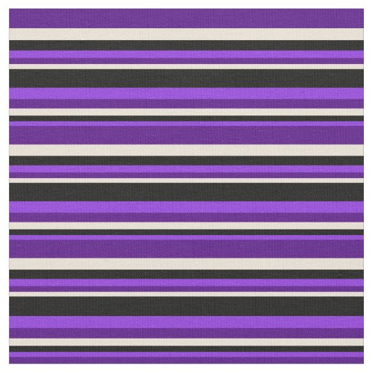 紫、黒、ビスク、藍色の模様 ファブリック (クローズアップ)