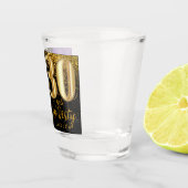 紫、黒、金ゴールドグリッター30歳の誕生日 ショットグラス (右)