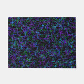 紫、黒、青の抽象芸術 ドアマット (正面)
