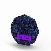 紫、黒、青の抽象芸術 フォトブロック (右)