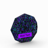 紫、黒、青の抽象芸術 フォトブロック (左)