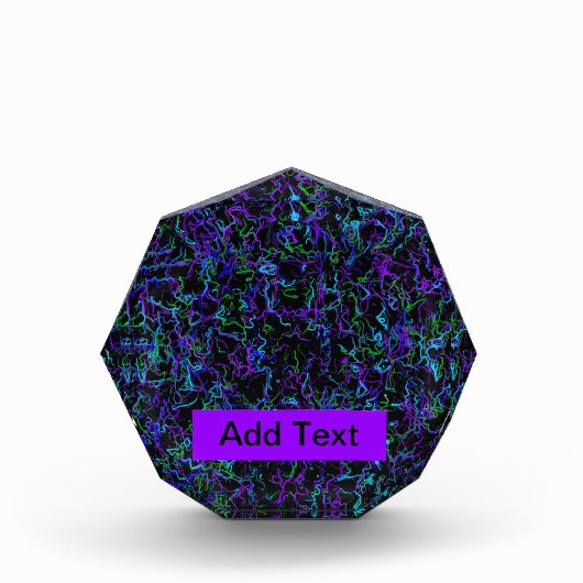 紫、黒、青の抽象芸術 フォトブロック (正面)