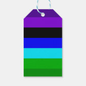 紫、黒、青、緑の各ストライプ色 ギフトタグ (裏面)