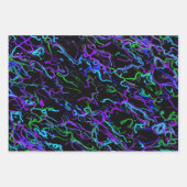 紫、黒、青、緑 ラッピングペーパーシート (正面2)