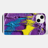 紫 黒 黄色 爆発 カラフル 遊び心 iPhoneケース (裏面横)
