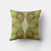 紫、Chartreuse nグレー抽象芸術フラクタル枕 クッション (裏面)