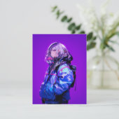 紫/Purple Invitation Card | 東京娘 GenerartiveAI 招待状 (スタンド正面)