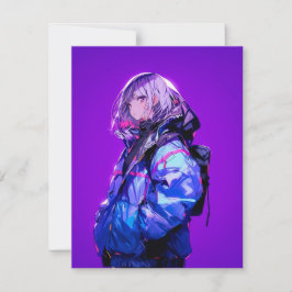 紫/Purple Invitation Card | 東京娘 GenerartiveAI 招待状