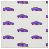 紫C7コルベット手描きスケッチ生地 ファブリック (見本)