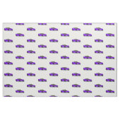 紫C7コルベット手描きスケッチ生地 ファブリック (ファットクウォーター)