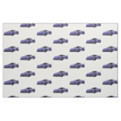 紫C8コルベット手描きスケッチ生地 ファブリック (ファットクウォーター)