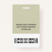 紫IDカード |モダンミニマスタイリッシュリスト写真I バッジ (裏面)