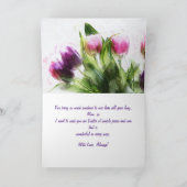 紫nピンクチューリップ母の日カード サンキューカード (内部)