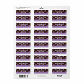 紫nブラウンドット住所 シール (フルシート)