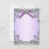 紫RSVPすべての目的 出欠カード (裏面)