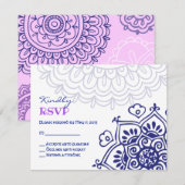 紫RSVP紫バージョン#8 出欠カード (正面/裏面)