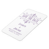 紫v2飾ファンシーり付け日付磁石を保存 マグネット (左側)