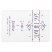 紫v2飾ファンシーり付け日付磁石を保存 マグネット (横)