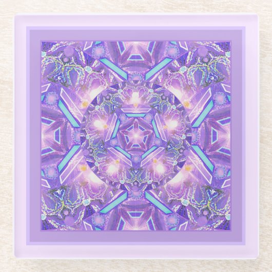 紫W1 ガラスコースター (正面)