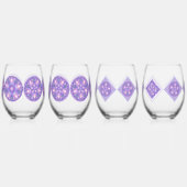 紫W1 ステムなしワイングラス (右)