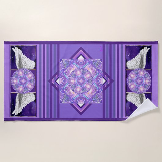 紫W1 ビーチタオル (正面)