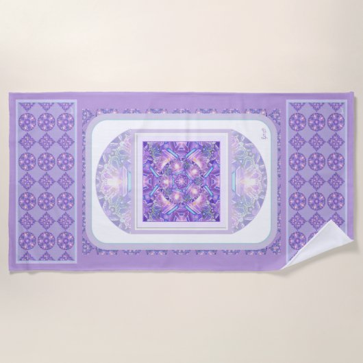 紫W1 ビーチタオル (正面)