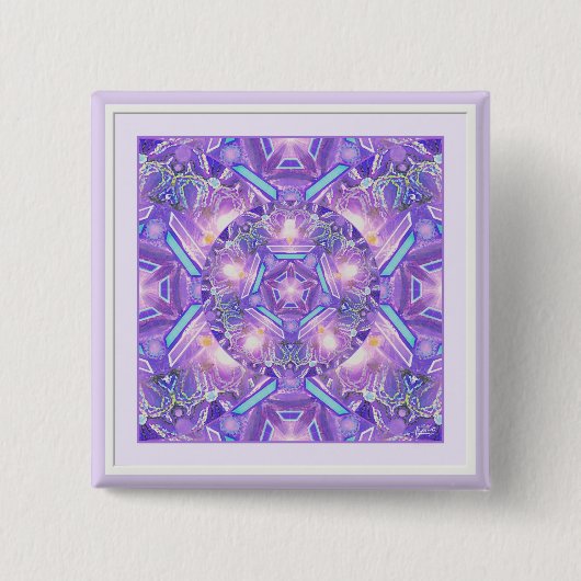 紫W1 缶バッジ (正面)