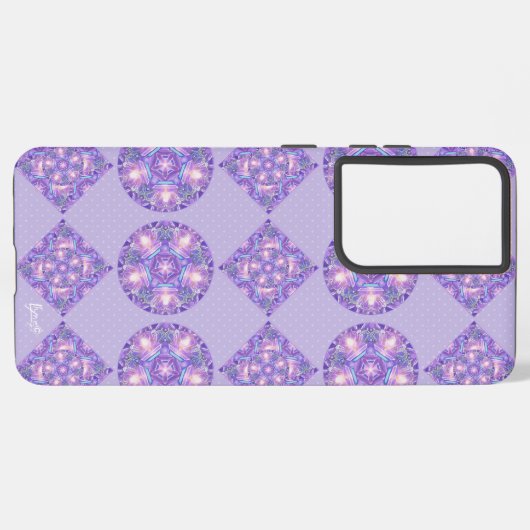 紫W1 SAMSUNG GALAXYケース (左側面)