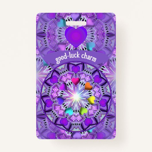 紫W2の幸運 バッジ (正面)