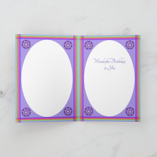 紫W2誕生日カード カード (内部)