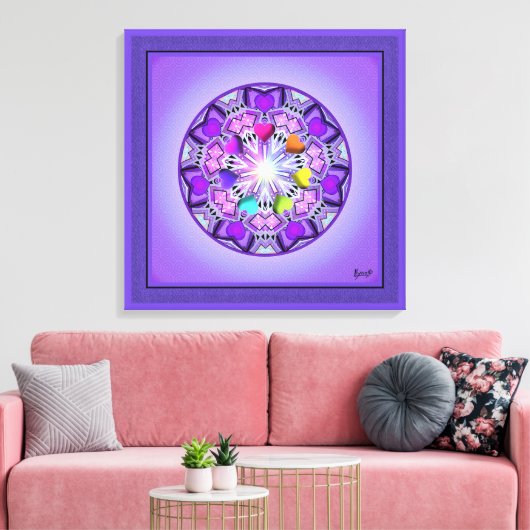 紫W2 キャンバスプリント (インサイチュ (リビング))