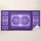 紫W2 ビーチタオル (正面)