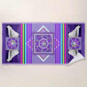 紫W2 ビーチタオル (正面)