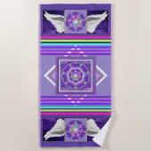 紫W2 ビーチタオル (正面)