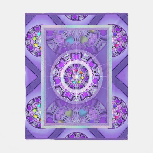 紫W2 フリースブランケット (正面)