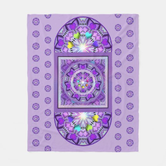 紫W2 フリースブランケット (正面)