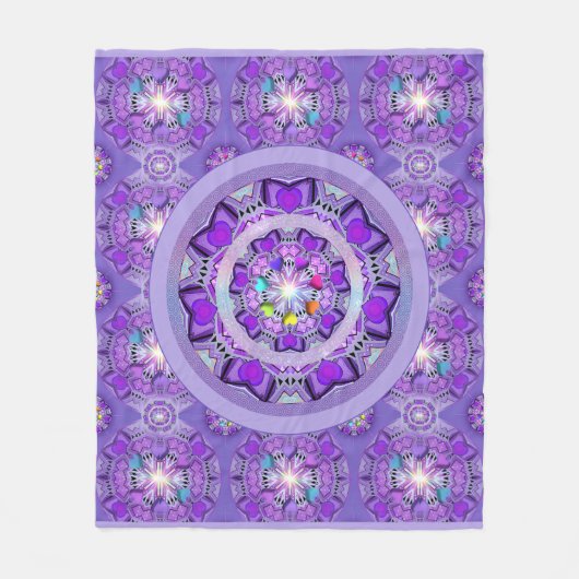 紫W2 フリースブランケット (正面)