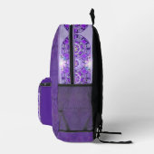 紫W2 プリントバックパック (右)