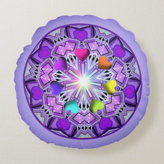 紫W2 ラウンドクッション (正面)