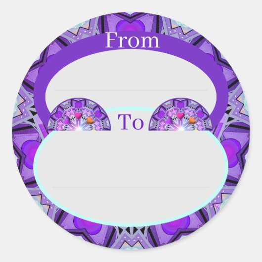 紫W2 ラウンドシール (正面)