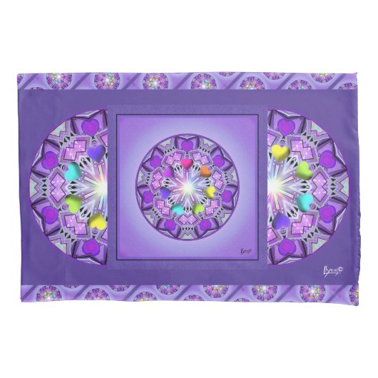 紫W2 枕カバー (正面)