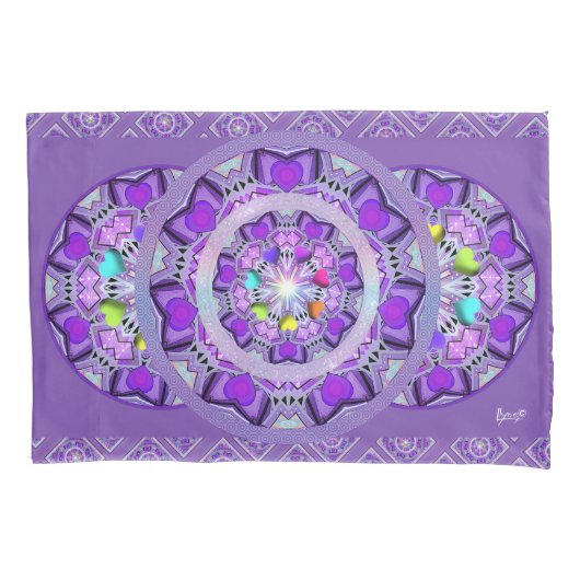 紫W2 枕カバー (正面)